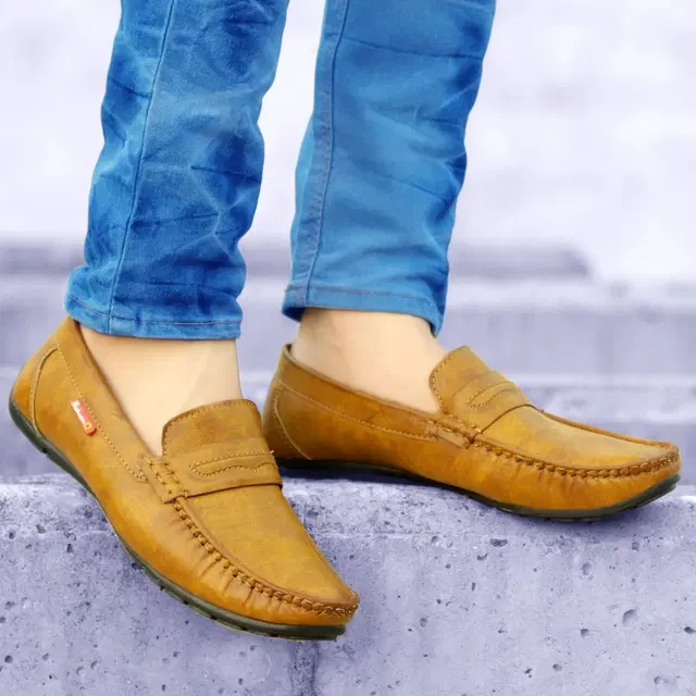 Derby Casual Shoes for Men (Tan, 6)