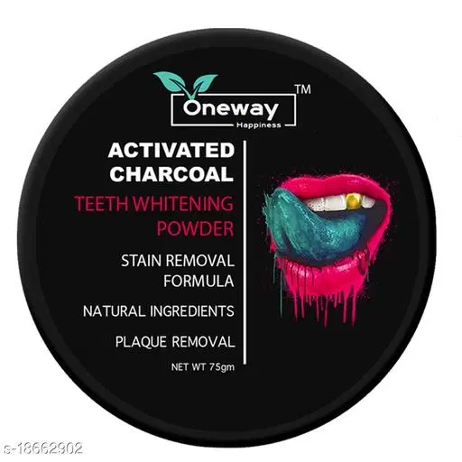 Oneway Happiness Activated Charcoal Teeth Whitening Powder (75 g)