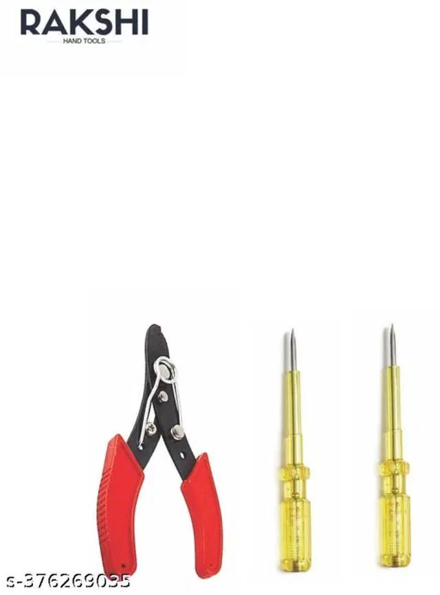 Wire Cutter with 2 Pcs Yellow Line Tester, Red & Yellow, Set of 2