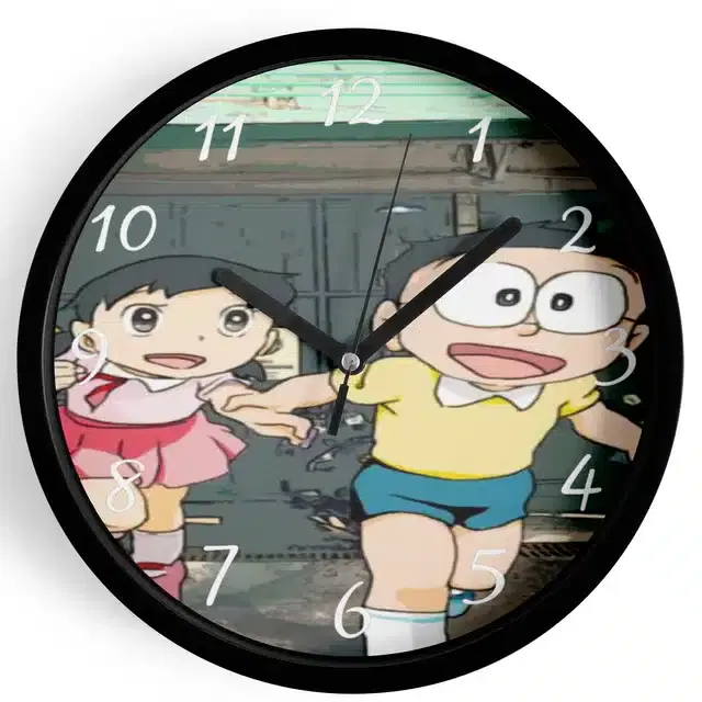 Doraemon Analog Wall Clock, Multicolor, 7 Inches