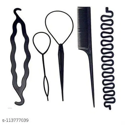 Hair Pins for Women (Black, 3 Pcs)