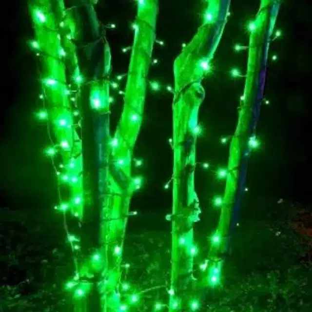 LED String Lights, Green, 15 m