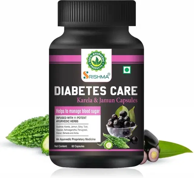 60 Pcs Diabetes Care Karela, Jamun Capsule