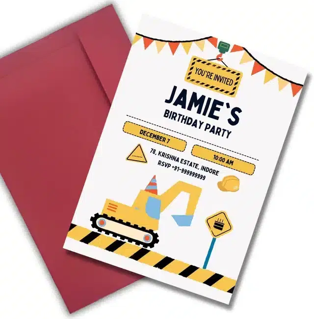 Birthday Party Greetings with Envelope, Multicolor