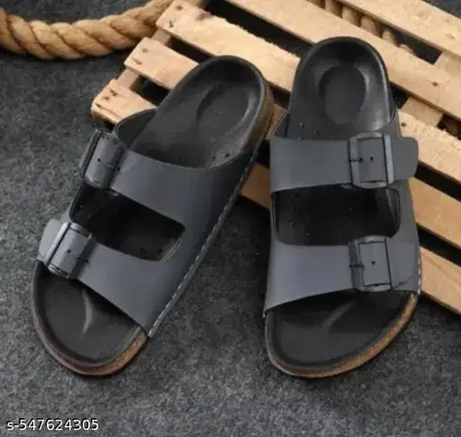 Sliders for Men (Black, 6)
