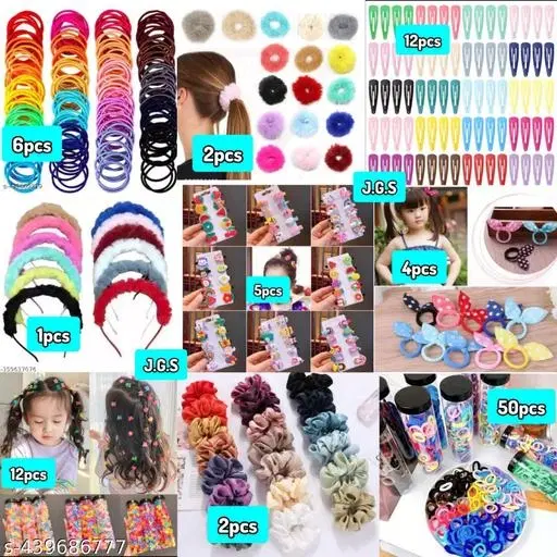Set of 94 pcs Hair Accessories Combo for Women (Multicolor)