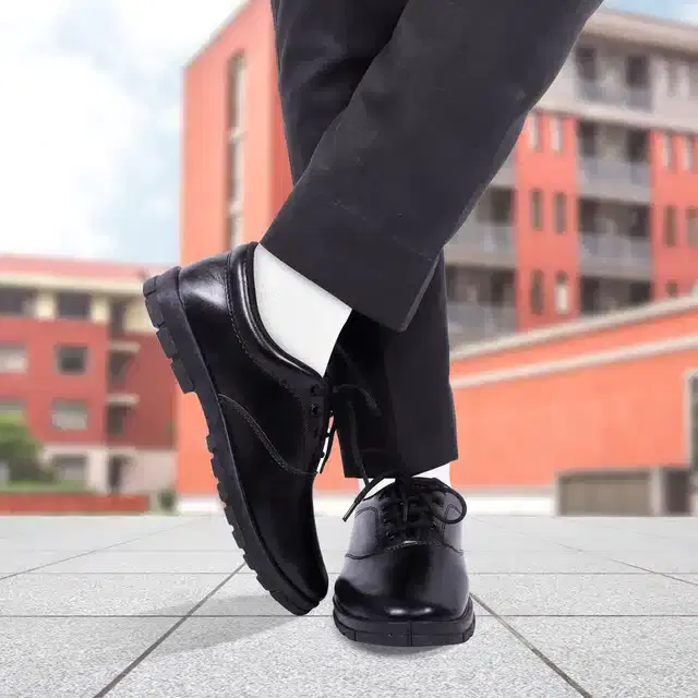 School Shoes for Boys (Black, 12-13 Years)