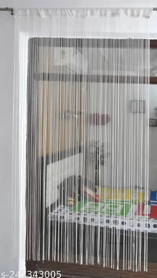 Curtains for Door, White, 7 Feet