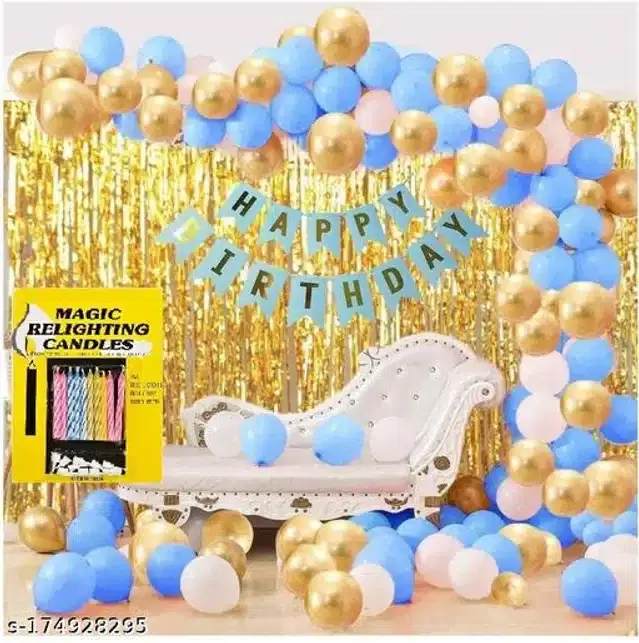 Birthday Party Decoration Kit, Multicolor, Set of 34