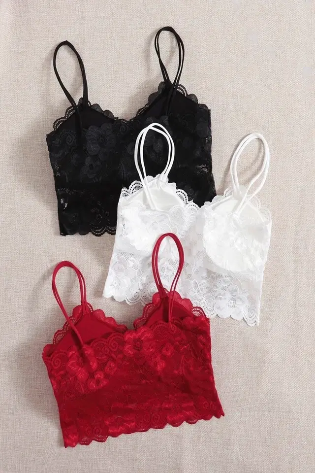 Cotton Solid Padded Bras for Women, Multicolour, Pack of 3 (28)