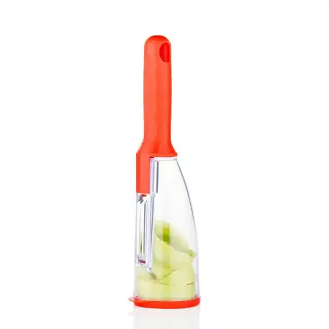 Fruit & Vegetable Peeler with Storage Container, Red