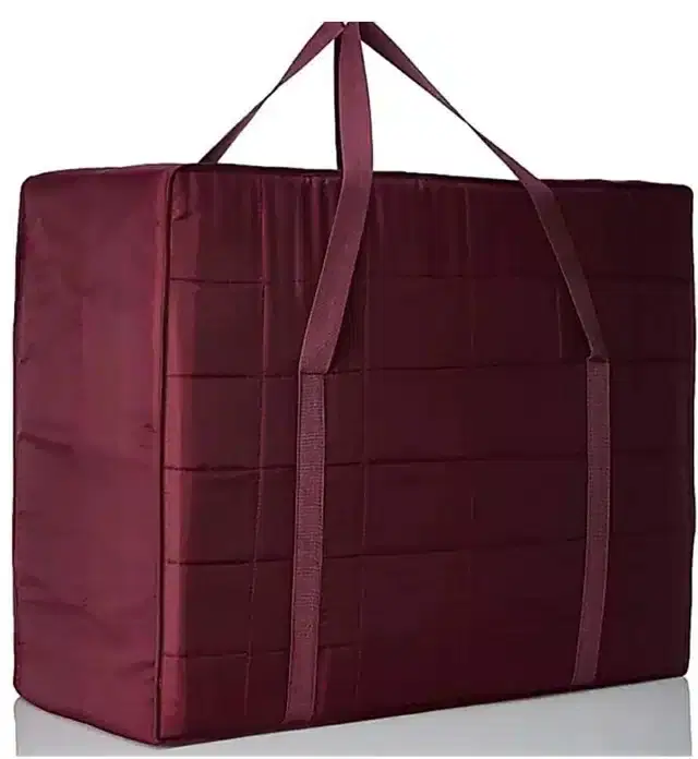 Double Bed Blanket Bag Cover with Zipper & Handle, Multicolor, 65x52x36 cm