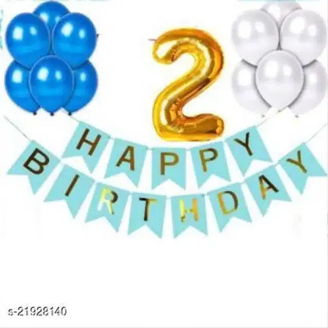Birthday Decoration Kit, Multicolor, Set of 33