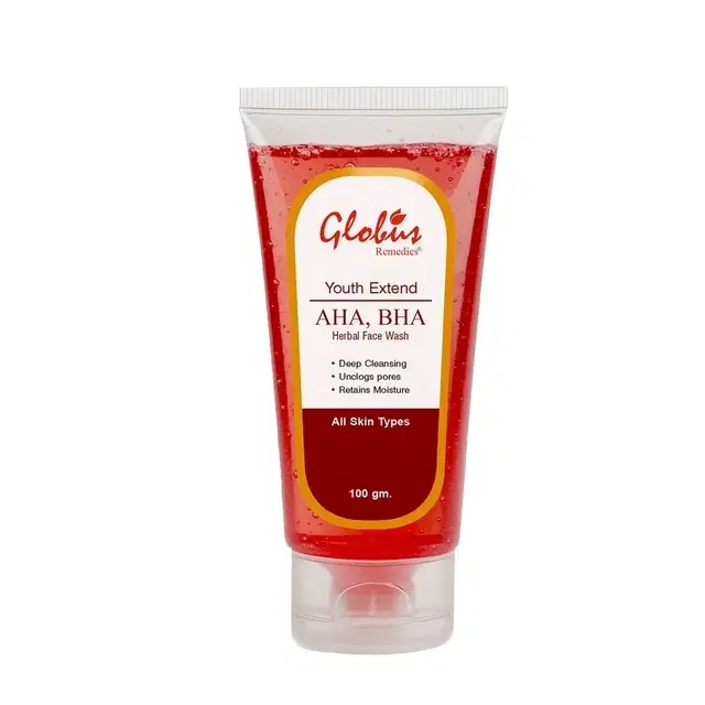 Globus Remedies AHA BHA Herbal Face Wash, For Skin Brightening 100 ml