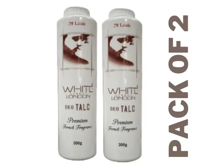 St Louis White Streen London Deo Talc, 300 g, Pack of 2