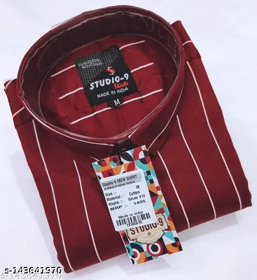 Cotton Blend Checked Shirt for Men, Maroon (XXL) Pack of 1