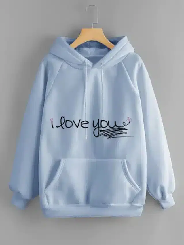 Full Sleeve Hoodie for Women (Sky Blue, M)