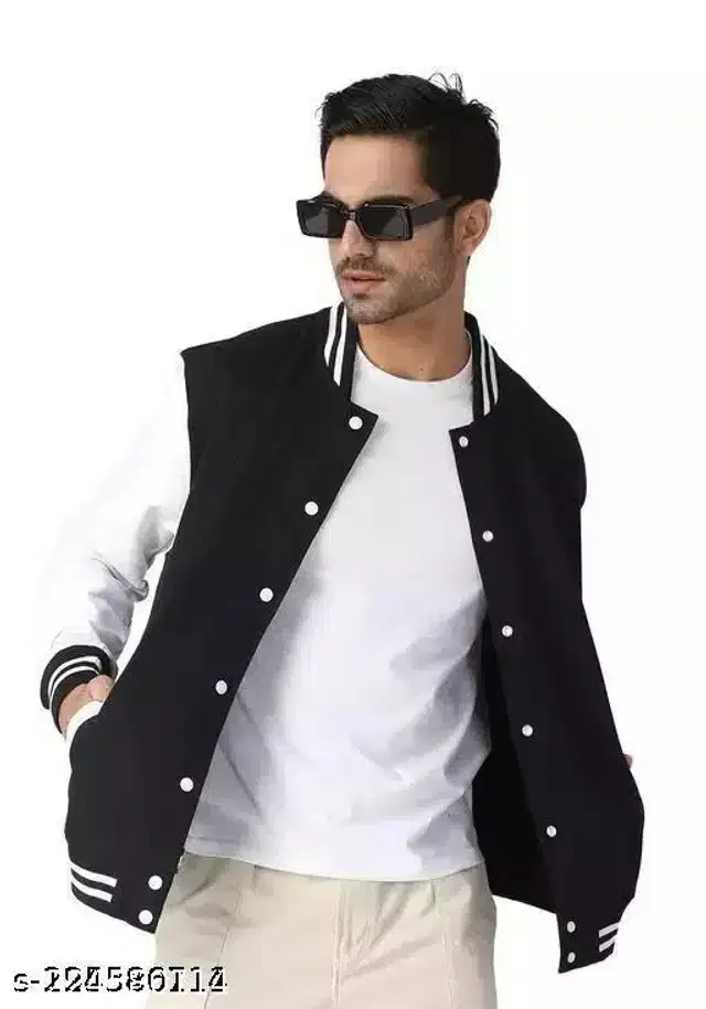 Full Sleeves Jacket for Men (Black, S)