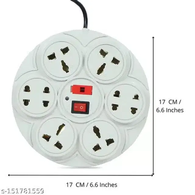 Plastic Universal Surge Protector, White