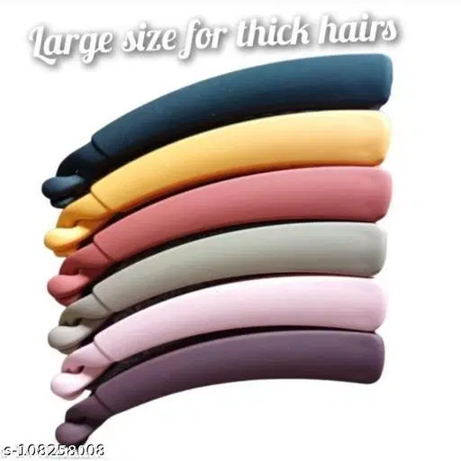 Plastic Hair Band for Women, Pack of 6 (Multicolor)