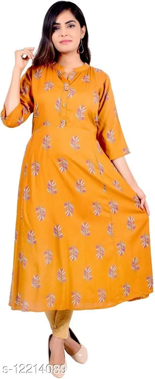 Rayon Kurti For Women, Mustard (Xxl)