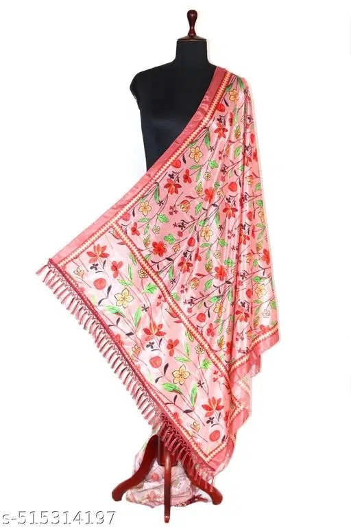 Cotton Printed Dupatta for Women & Girls, Multicolour (Free Size)