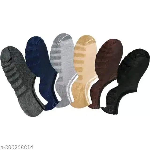 Cotton Socks for Men, Set of 6 (Multicolor)
