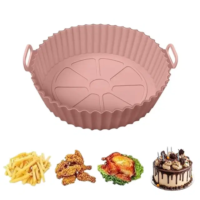 KT Reusable Non-Stick Air Fryer Silicone Pot Liner 8.5 inch