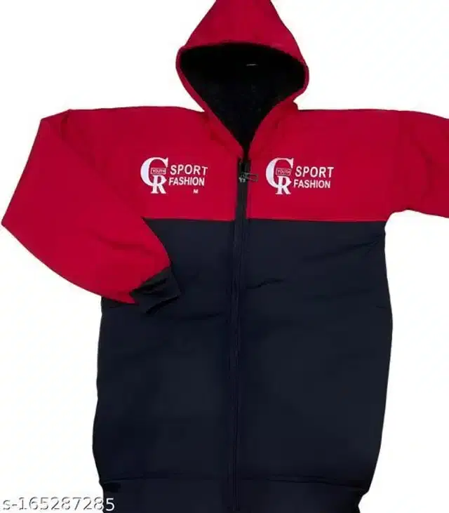 Woolen Jacket for Boys (Red & Black, 3-4 Years)