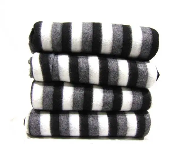 Striped Double Bed Blanket For Winter, Multicolor, 90X90 Inch, Pack Of 4, Mo-021