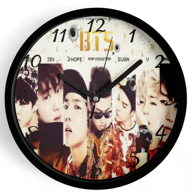 BTS Printed Wall Clock, Multicolor, 7 Inches