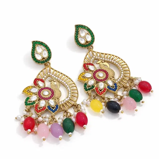 Alloy Earrings for Women & Girls, Multicolour