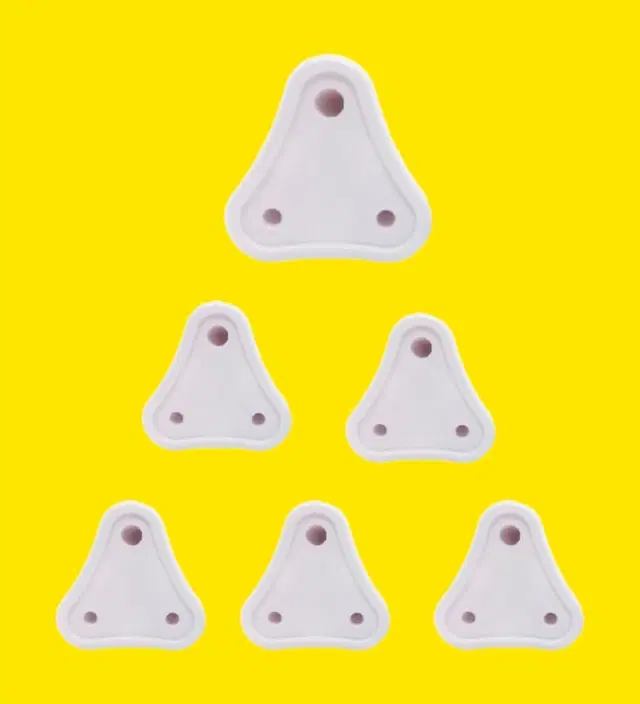 Child Safety Electric Socket Plug Guards, White, Pack of 6