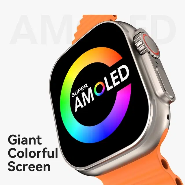 Nylon Strap Smart S8 Ultra Smart Watch for Men & Women, Orange