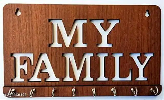 Wooden Key Holder, Brown