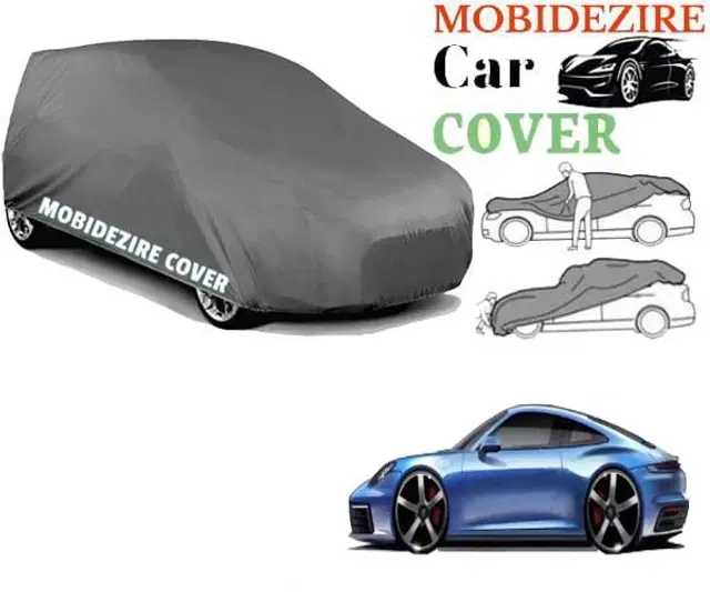 Polyster Solid Water Resistance Car Cover for Honda Amaze E, Grey