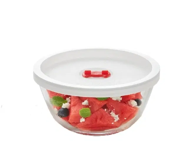 Borosil 750 ml Serving & Mixing Bowl With Lid | Made In India Borosilicate Glass Bowl For Kitchen & Dinning | Bowl For Mixing Dough, Salad, Batter | Microwave & Dishwasher Safe (Transparent)