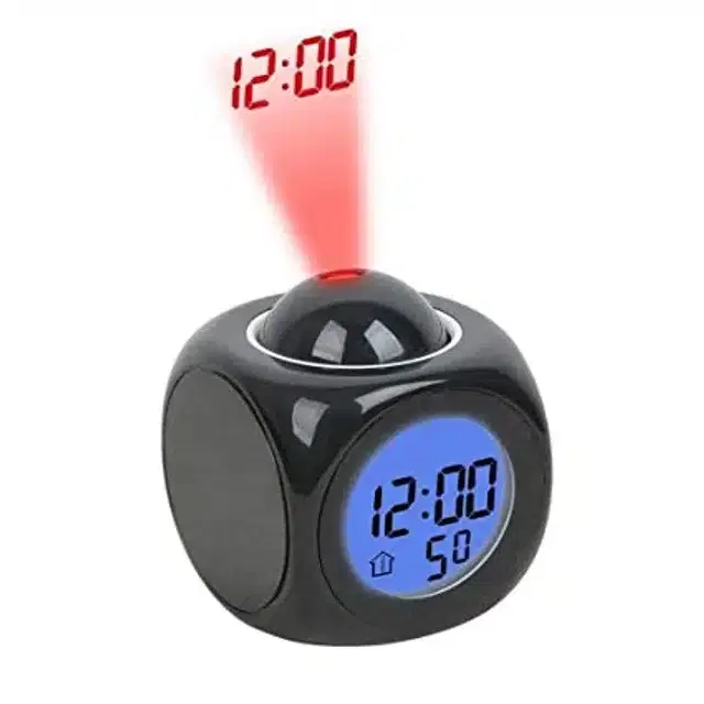 Projector Digital Clock, Black