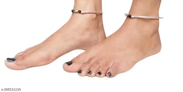 Alloy Anklets for Women, Set of 1 (Silver)
