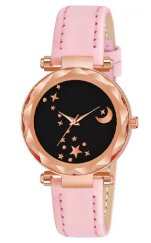 Analog Watch for Women & Girls (Pink)
