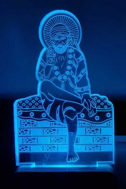 Plastic 7 Color Changing 3D Led Night Lamp For Living Room, Ms-164