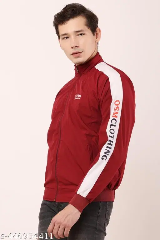 Nylon Jacket for Men (Red, M)