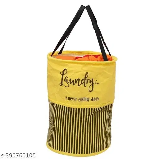 Cloth Laundry Basket, Gray ,  (Pack Of 1)