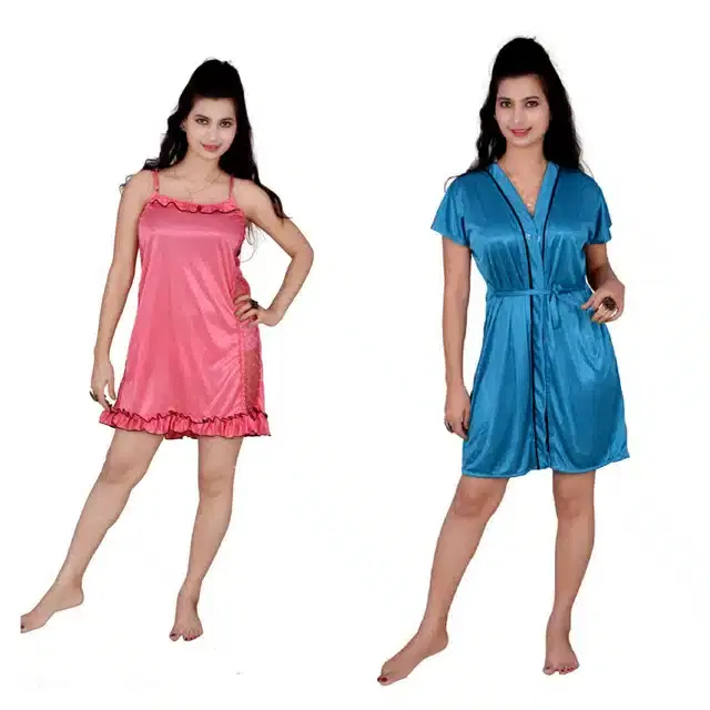 Babydoll for Women, Pack of 2 (Multicolor, Free Size)
