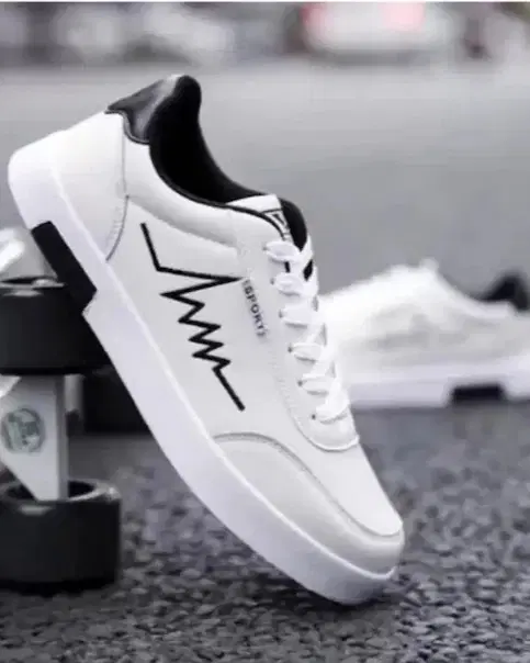 Casual Shoes for Men (White, 5)