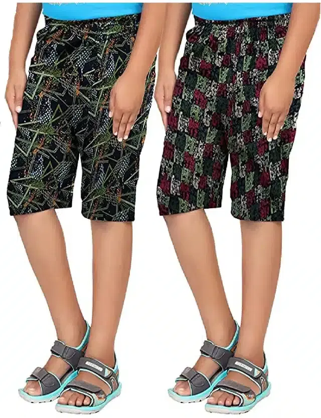 Shorts for Boys, Pack of 2 (Multicolor, 8-9 Years)