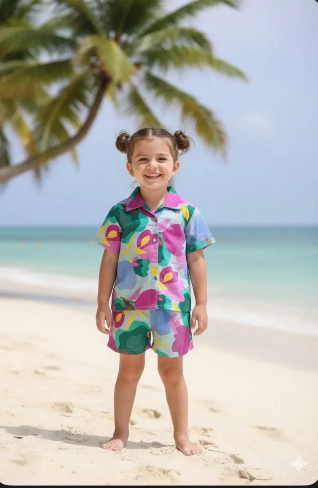 Cotton Blend Clothing Set for girls, Multicolour (2-3 Years)