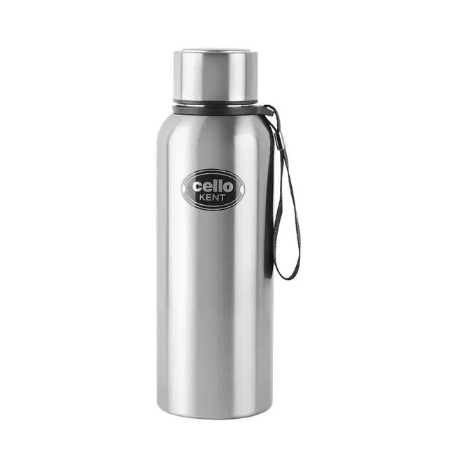 Cello Kent Stainless Steel Sports Bottle, 750 ml | Pack Of 1 | Leak-Proof Cap | Lightweight & Durable