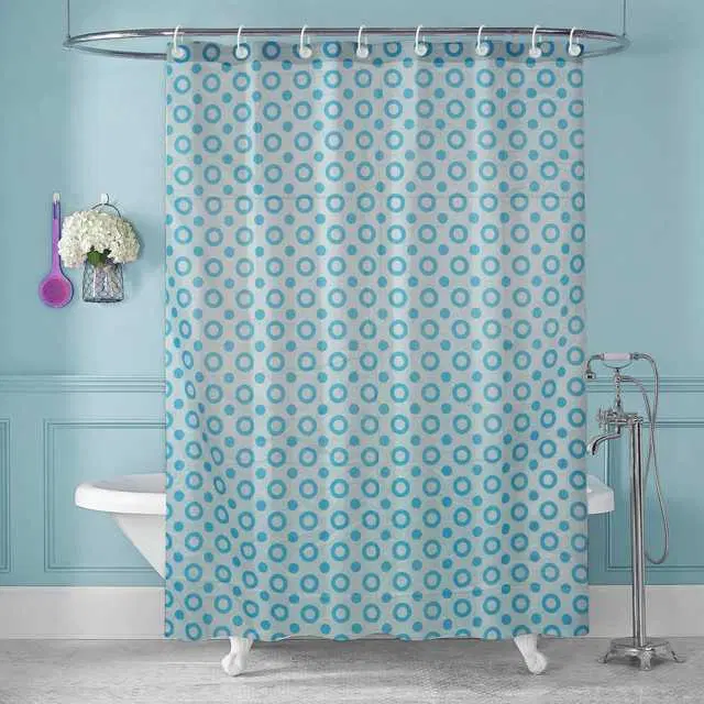E-Retailer PVC Waterproof Shower Curtain, Blue, 84X54 Inches, SPM-29