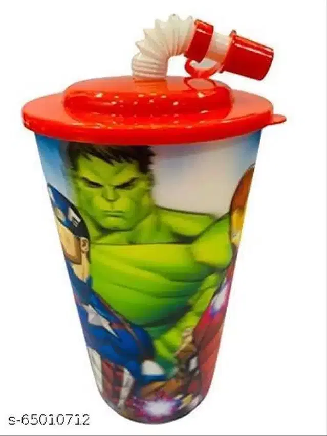 Sipper with Flexible Straw for Kids, Multicolor, 600 ml